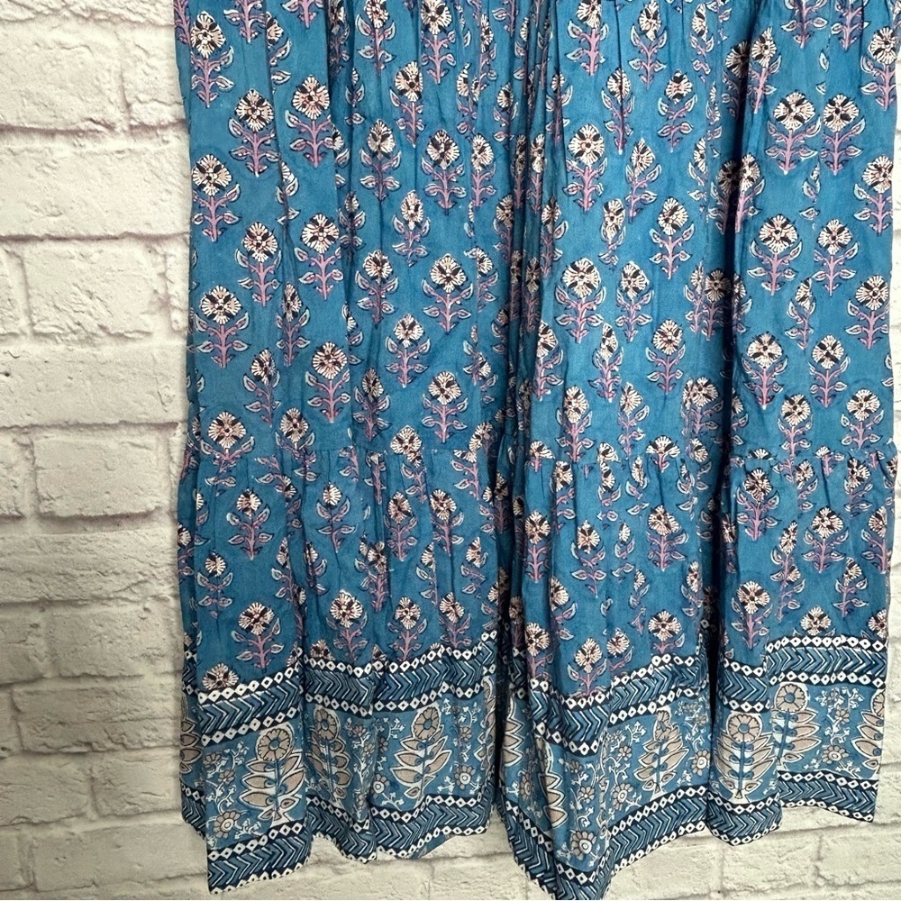 Oliphant Sky Blue Floral Maxi Dress - Picture 10 of 15